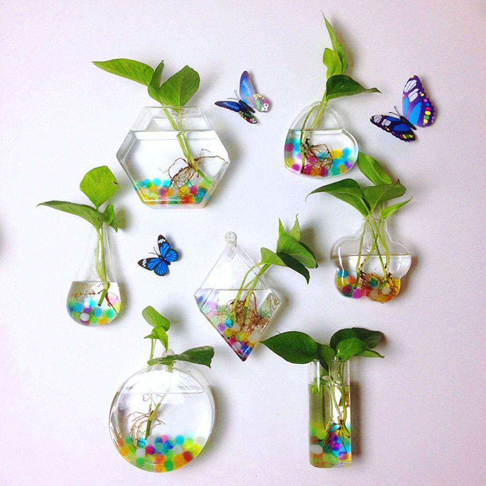 Aquarium Planted Wall - Vase mural suspendu en forme de