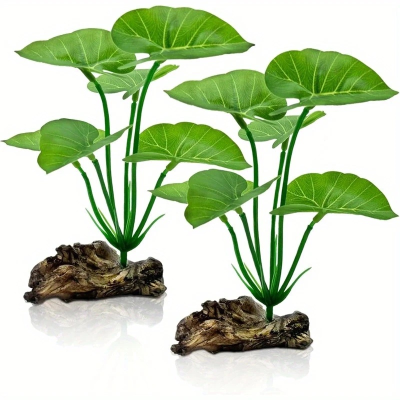 Aquarium Plant Roots - Plantes d'aquarium artificielles, feuilles flottantes réalistes,