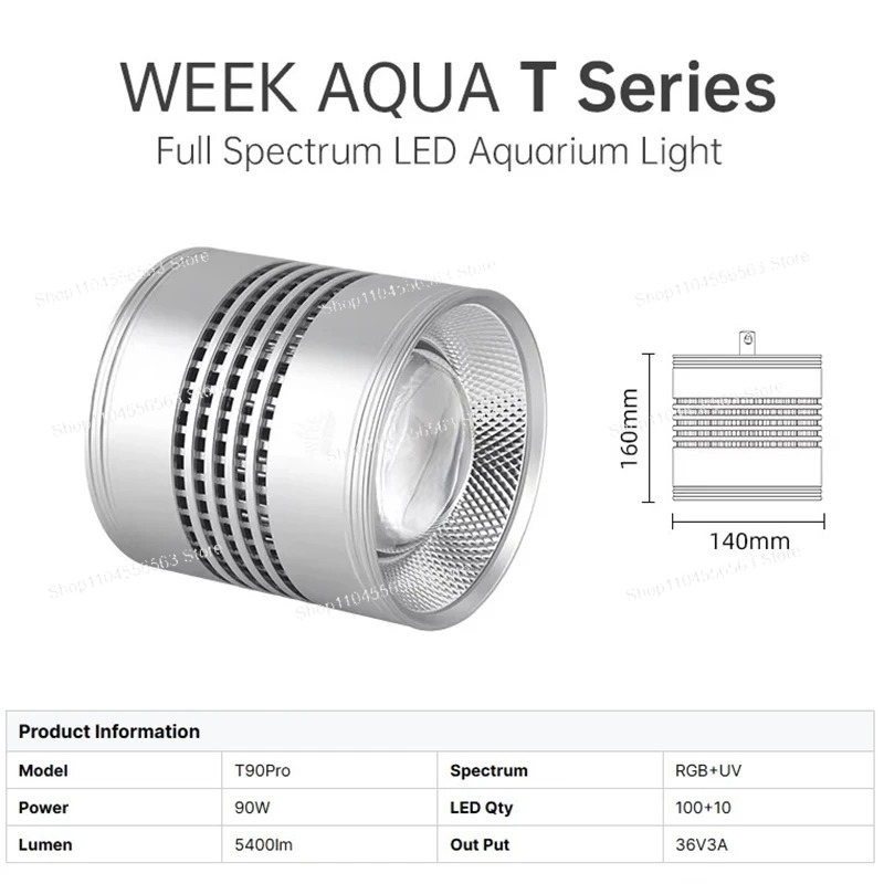 Lampe d'aquarium T90 PRO 90W R - Planted Aquarium Uv Light avis et prix